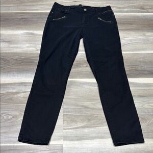 🏴 Kenneth Cole Black Skinny Leg Jeans Classic Style size 10